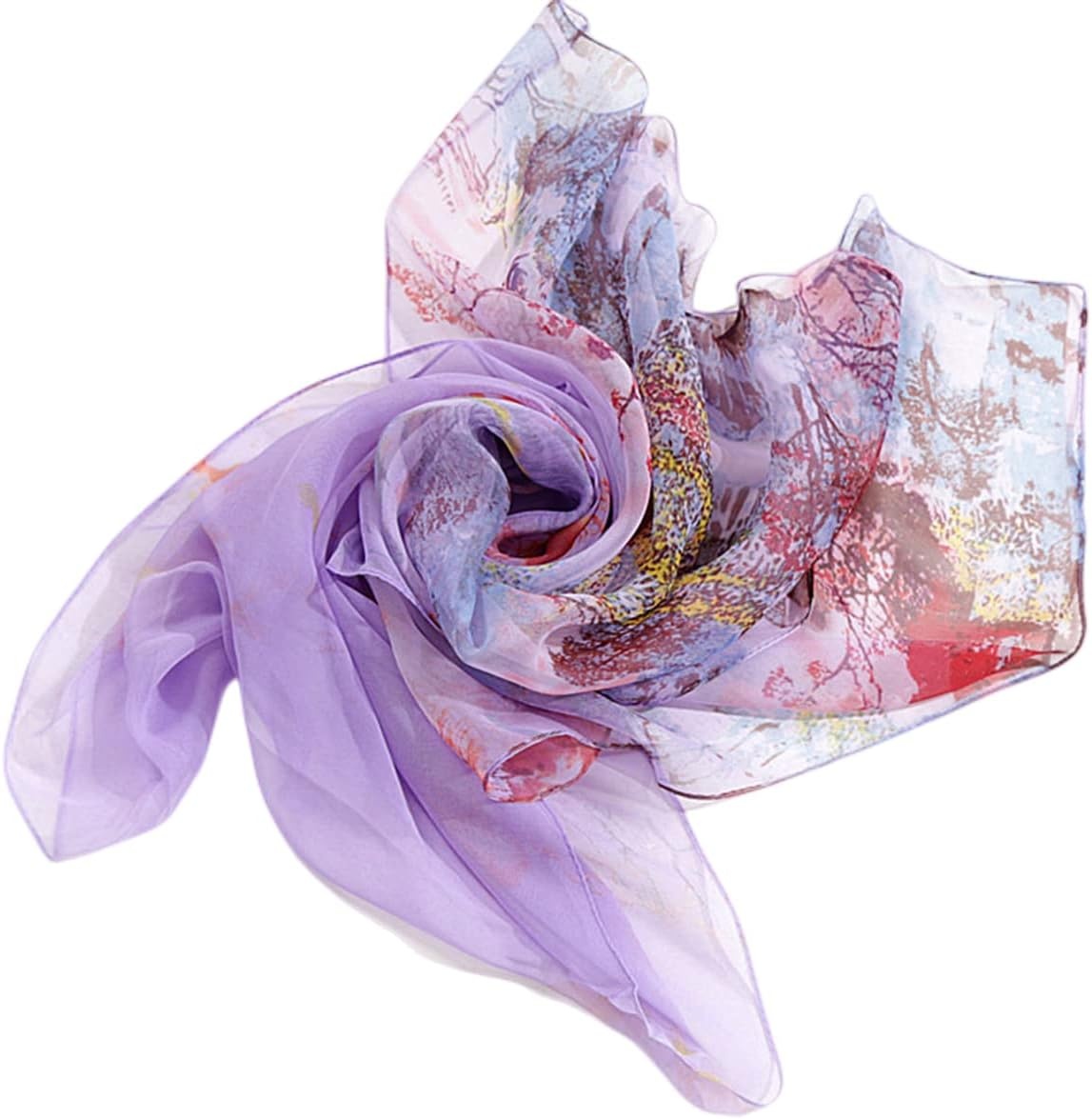 image:imageFAIRYGATE Chiffon Retro Schal Damen Leichtes Halstuch Seiden Chiffon Halstuch fr Mdchen Frauen Halstuch Kopftuch39012