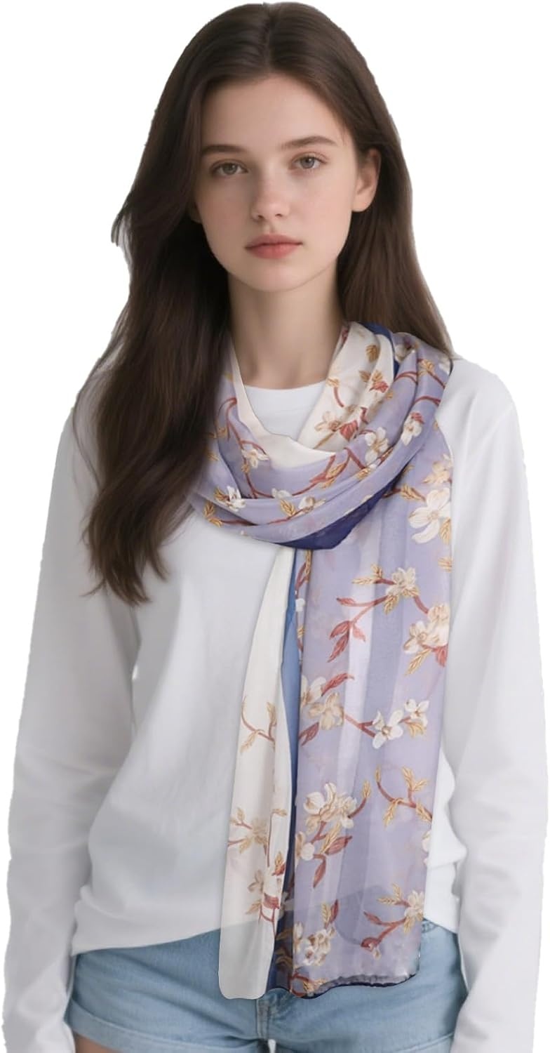 image:imageFAIRYGATE Chiffon Retro Schal Damen Leichtes Halstuch Seiden Chiffon Halstuch fr Mdchen Frauen Halstuch Kopftuch39021
