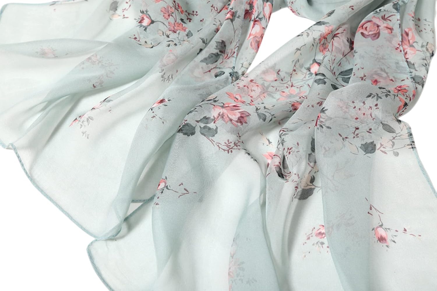 image:imageFAIRYGATE Chiffon Retro Schal Damen Leichtes Halstuch Seiden Chiffon Halstuch fr Mdchen Frauen Halstuch KopftuchFdkra4210