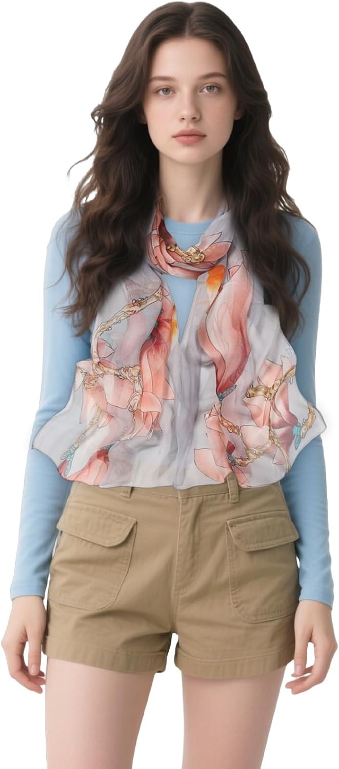 image:imageFAIRYGATE Chiffon Schal Damen Stola Halstuch Tuch fr Sommer Herbst Winter Ganzjhrig Schals amp Tcher50029