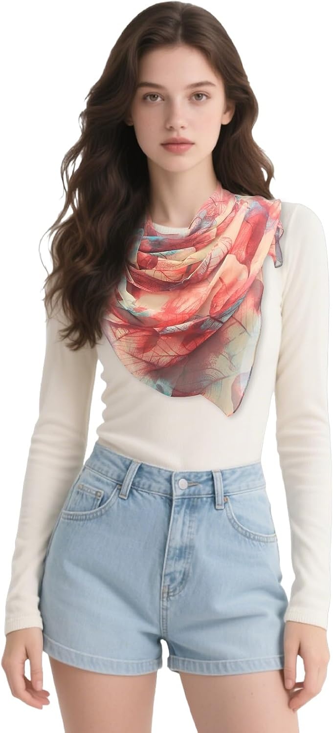 image:imageFAIRYGATE Chiffon Schal Damen Stola Halstuch Tuch fr Sommer Herbst Winter Ganzjhrig Schals amp Tcher50033