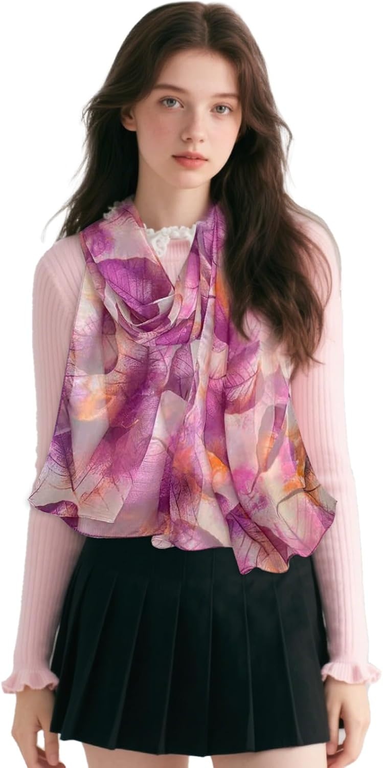image:imageFAIRYGATE Chiffon Schal Damen Stola Halstuch Tuch fr Sommer Herbst Winter Ganzjhrig Schals amp Tcher50034