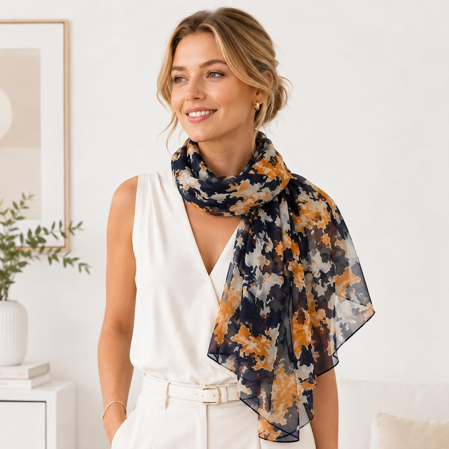 image:imageFAIRYGATE Chiffon Schal Damen Stola Halstuch Tuch fr Sommer Herbst Winter Ganzjhrig Schals amp TcherFDKRC3730