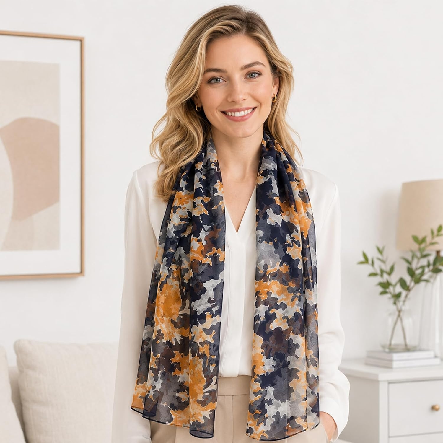 image:imageFAIRYGATE Chiffon Schal Damen Stola Halstuch Tuch fr Sommer Herbst Winter Ganzjhrig Schals amp TcherFDKRC3730