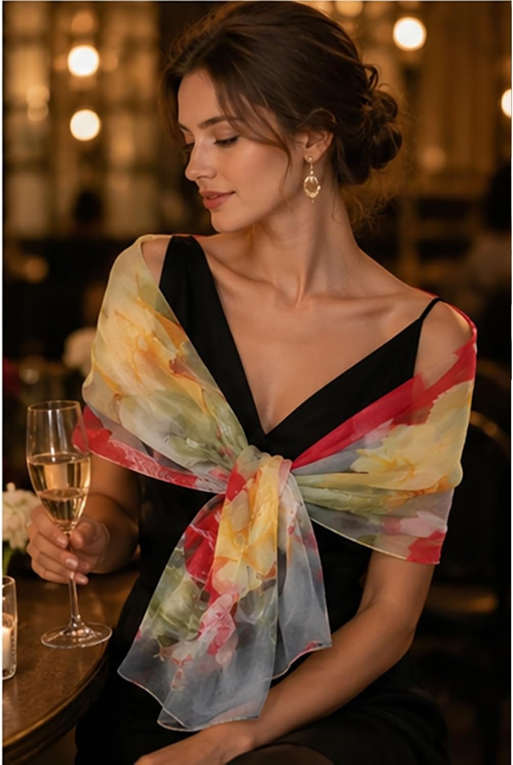 image:imageFAIRYGATE Chiffon Schal Damen Stola Halstuch Tuch fr Sommer Herbst Winter Ganzjhrig Schals amp TcherFdkra4621