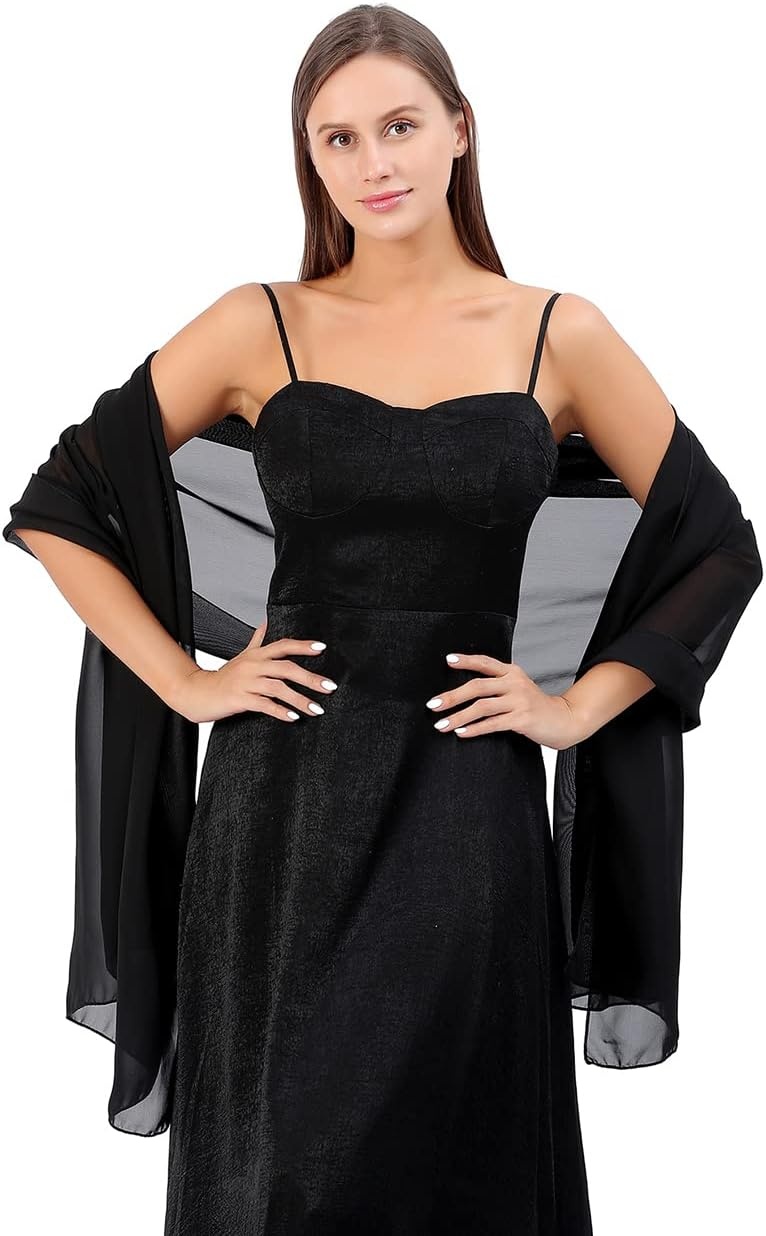 image:imageFAIRYGATE Chiffon Stola Schal fr Brautkleider Abendkleider Alltagskleidung in verschiedenen Farben Schals amp Tcher fr DamenFdyxma0405