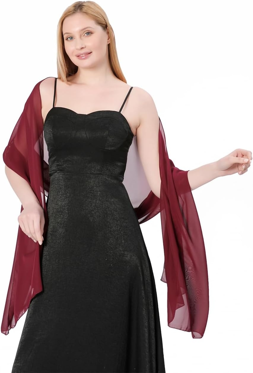 image:imageFAIRYGATE Chiffon Stola Schal fr Brautkleider Abendkleider Alltagskleidung in verschiedenen Farben Schals amp Tcher fr DamenFdyxma0420