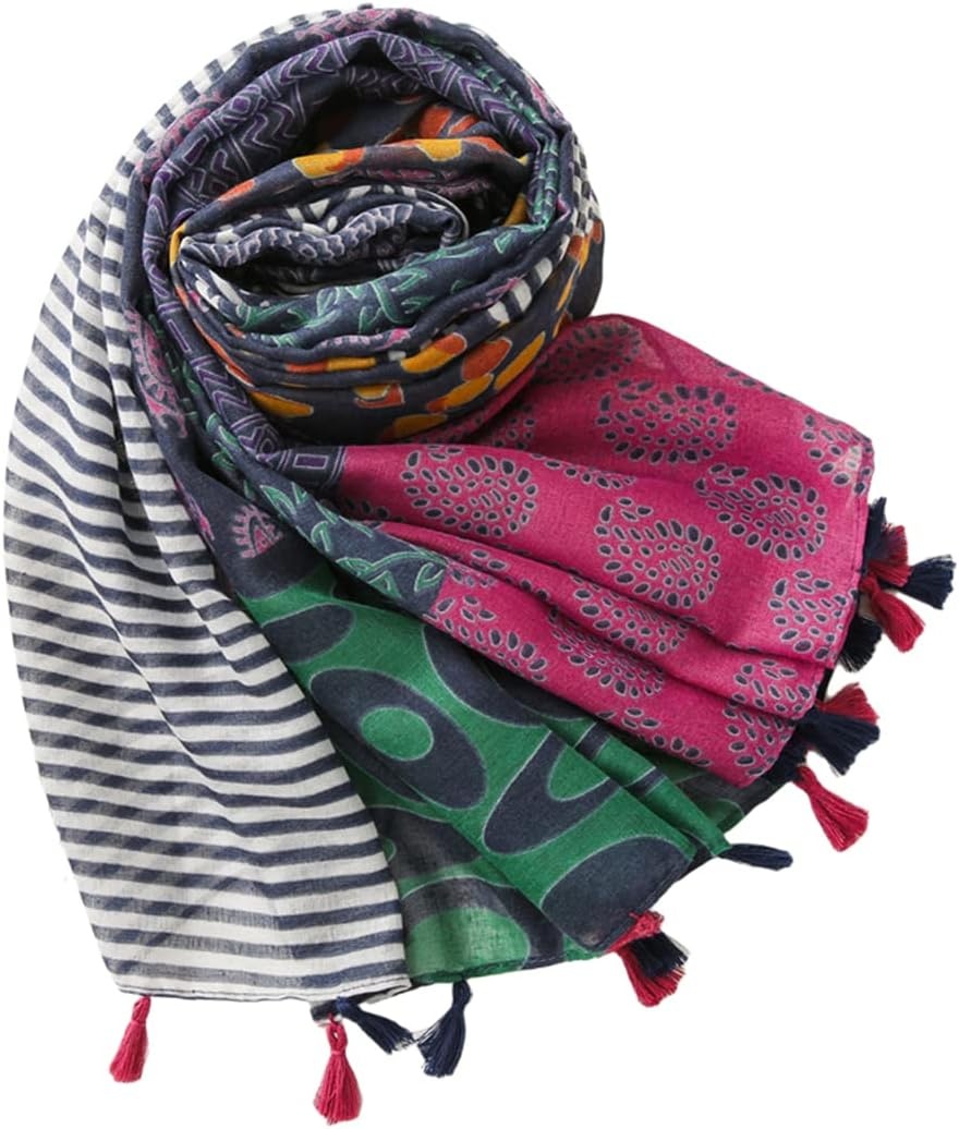 image:imageFAIRYGATE Damen Schal Vogel Blume Schmetterling Druck Lange Soft Neck Scarf Wickel Stola fr Summer Beach Winter Geschenk0240