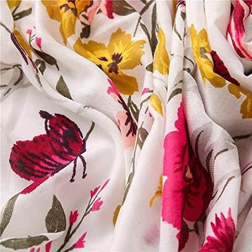 image:imageFAIRYGATE Damen Schal Vogel Blume Schmetterling Druck Lange Soft Neck Scarf Wickel Stola fr Summer Beach Winter Geschenk36225