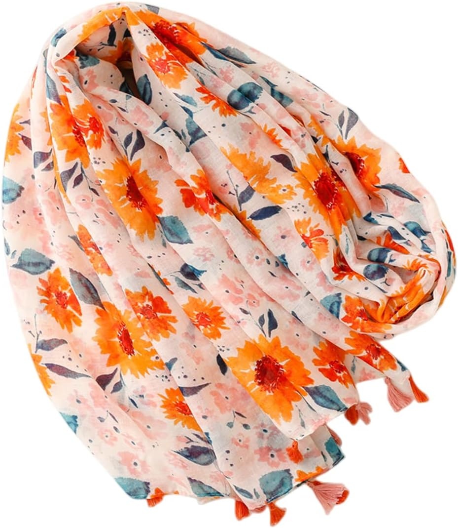 image:imageFAIRYGATE Damen Schal Vogel Blume Schmetterling Druck Lange Soft Neck Scarf Wickel Stola fr Summer Beach Winter Geschenk36227