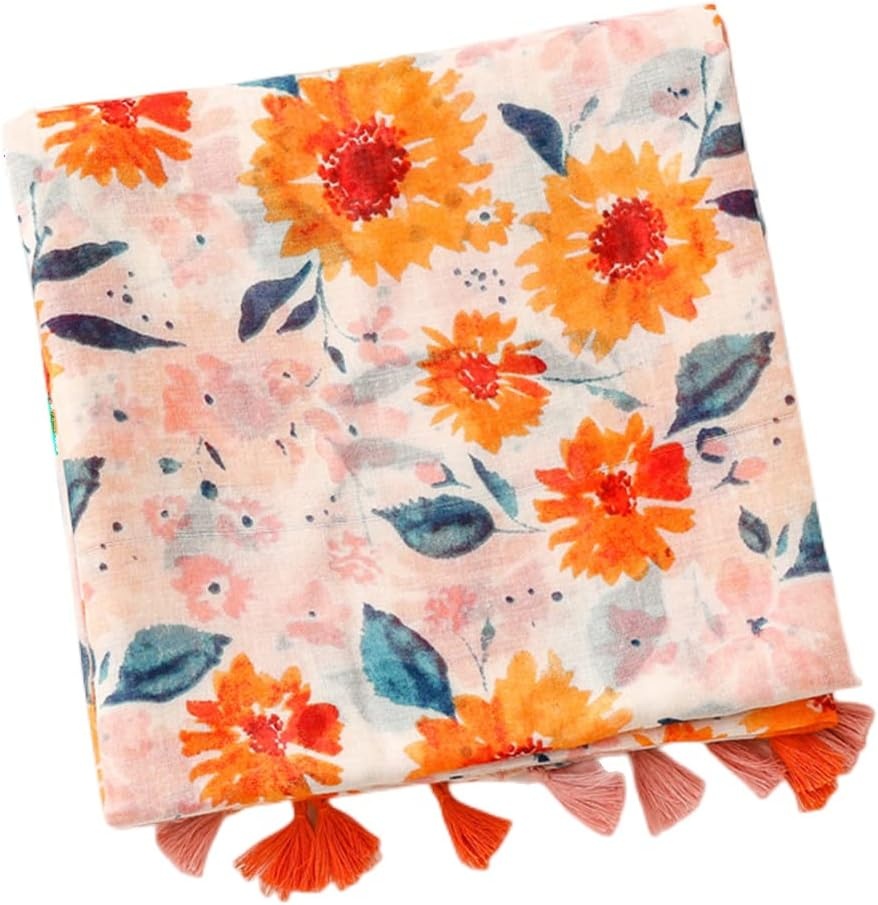 image:imageFAIRYGATE Damen Schal Vogel Blume Schmetterling Druck Lange Soft Neck Scarf Wickel Stola fr Summer Beach Winter Geschenk36227