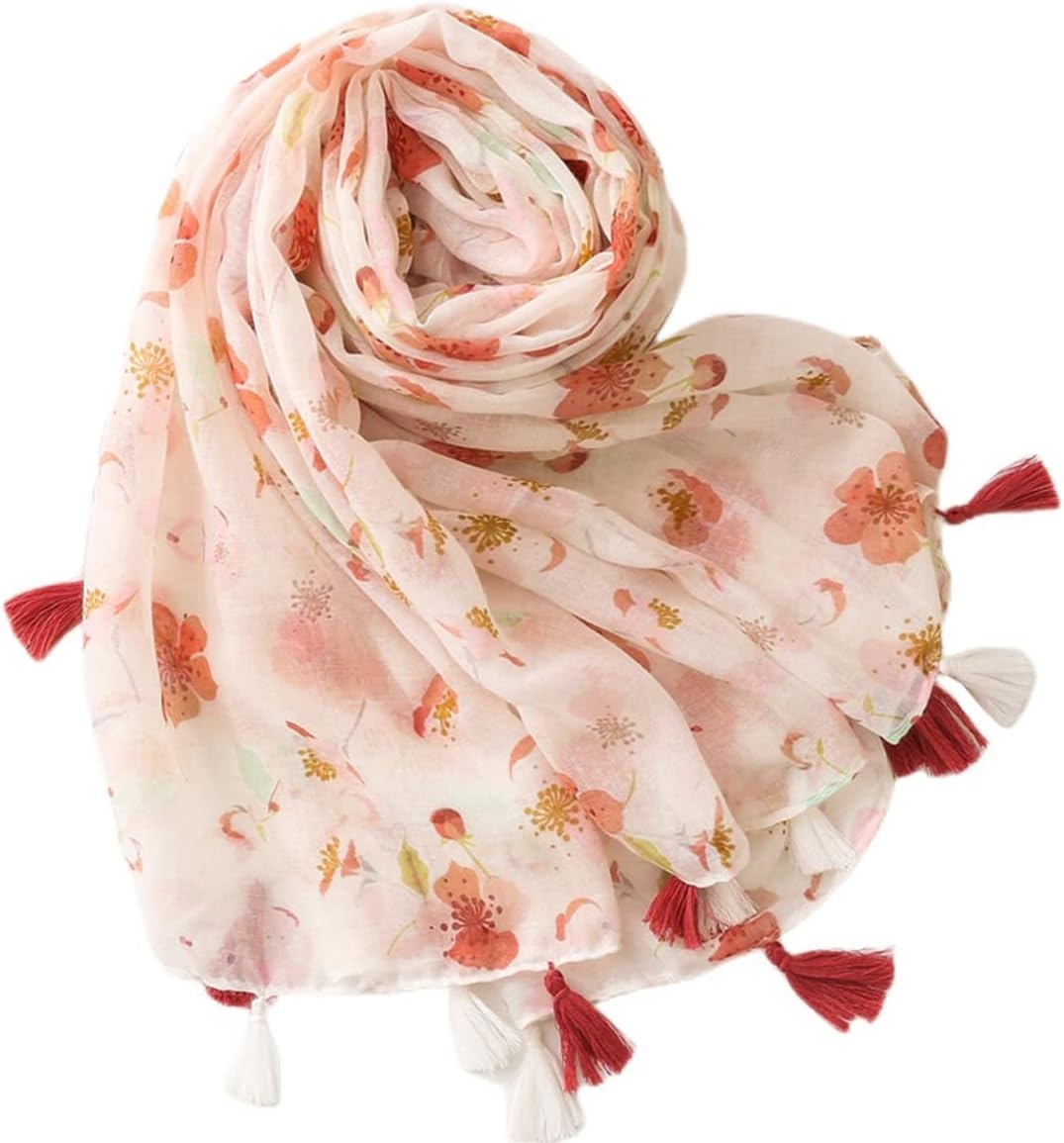image:imageFAIRYGATE Damen Schal Vogel Blume Schmetterling Druck Lange Soft Neck Scarf Wickel Stola fr Summer Beach Winter Geschenk8034