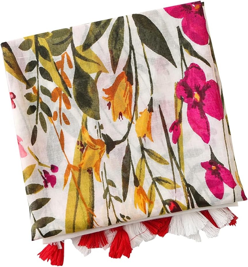 image:imageFAIRYGATE Damen Schal Vogel Blume Schmetterling Druck Lange Soft Neck Scarf Wickel Stola fr Summer Beach Winter GeschenkFdyt17226