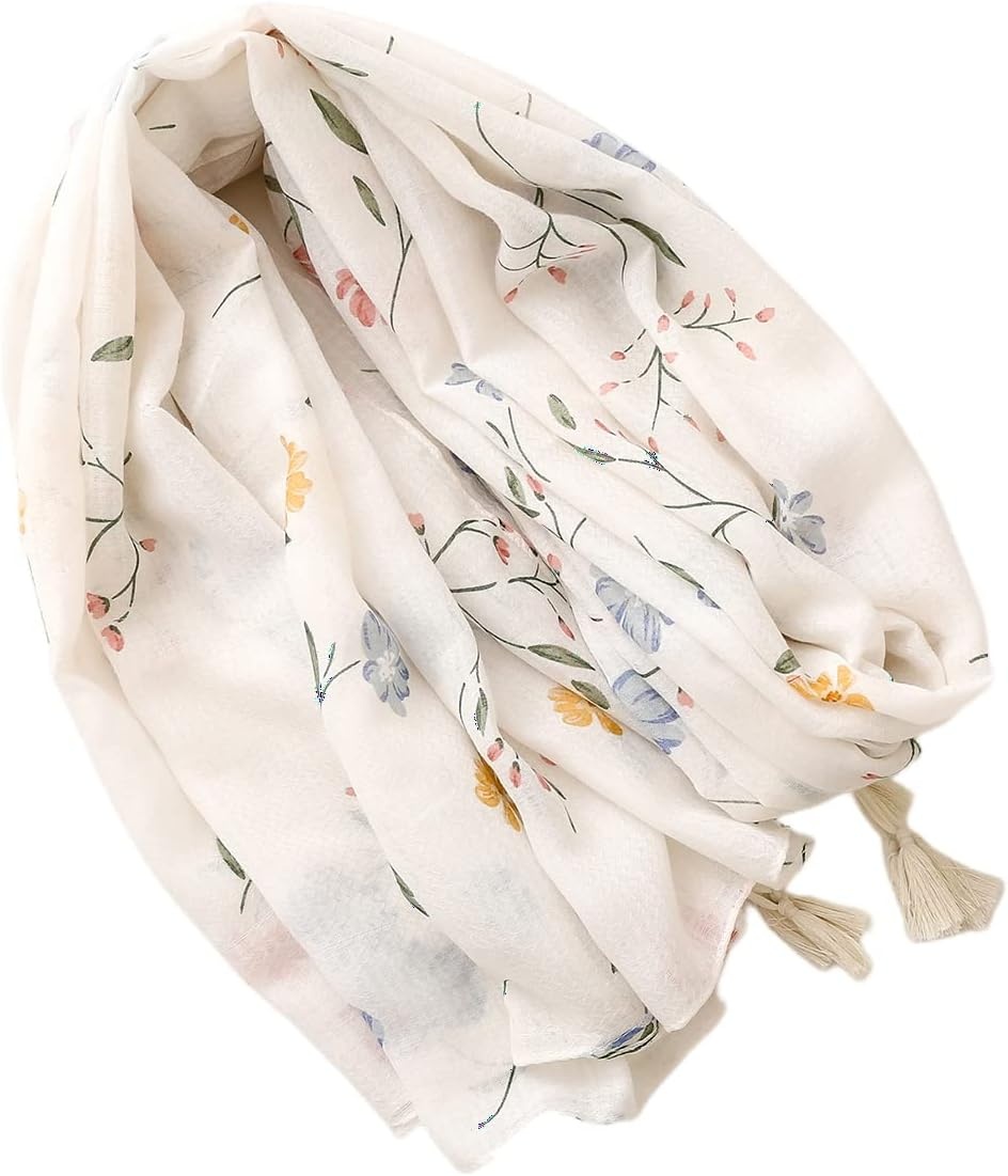 image:imageFAIRYGATE Damen Schal Vogel Blume Schmetterling Druck Lange Soft Neck Scarf Wickel Stola fr Summer Beach Winter GeschenkFdyt17237