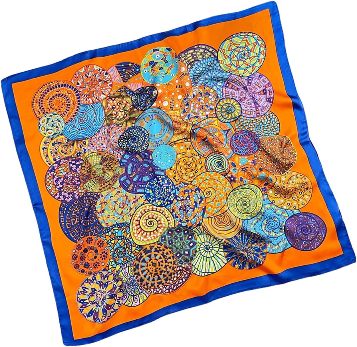 image:imageFAIRYGATE Damen Seidentuch Quadrates Bedrucktes Halstuch Satin Seidenschal Kopftuch 70x70cm92008