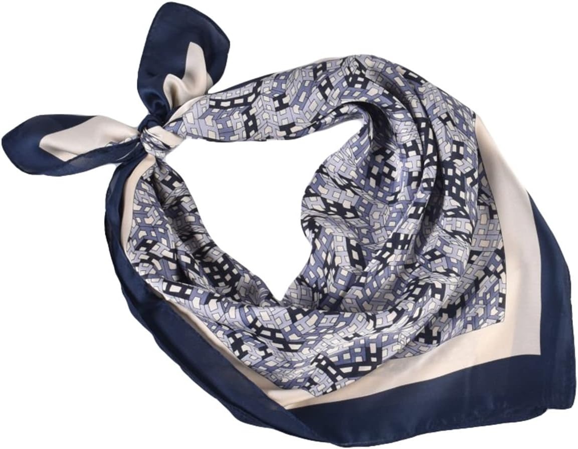 image:imageFAIRYGATE Damen Seidentuch Quadrates Bedrucktes Halstuch Satin Seidenschal Kopftuch 70x70cm92020