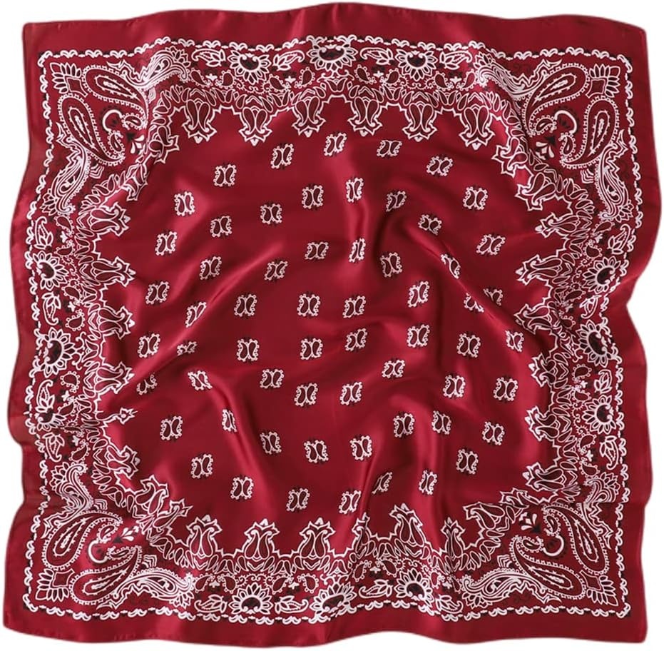 image:imageFAIRYGATE Damen Seidentuch Quadrates Bedrucktes Halstuch Satin Seidenschal Kopftuch 70x70cmFdas29014