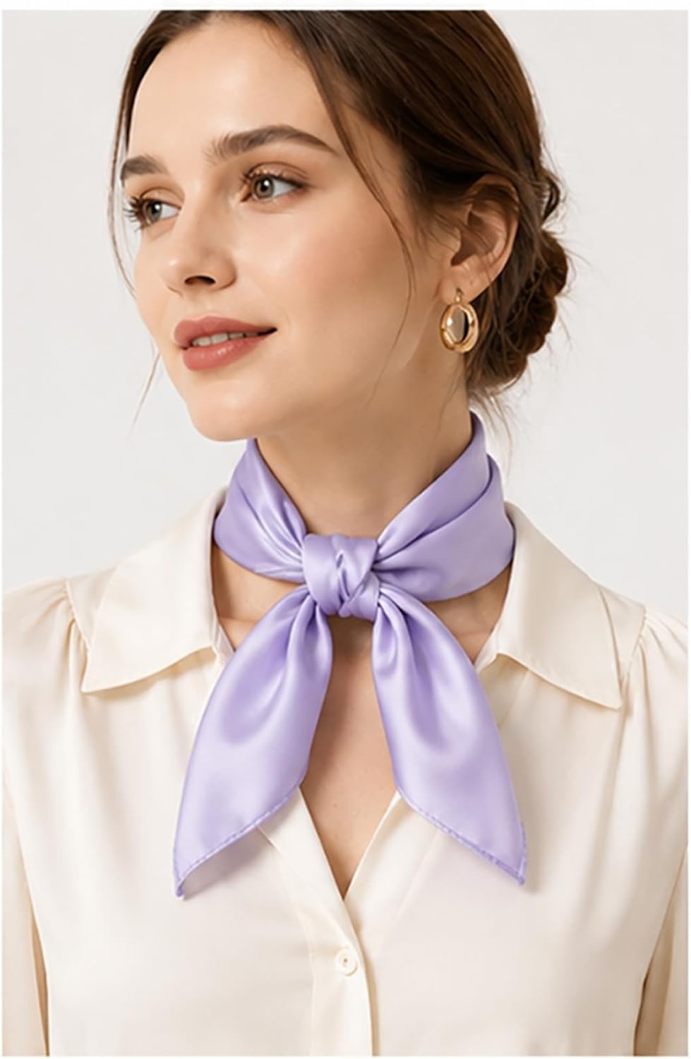 image:imageFAIRYGATE Damen Seidentuch Quadrates Bedrucktes Halstuch Satin Seidenschal Kopftuch 70x70cmFdasa2305