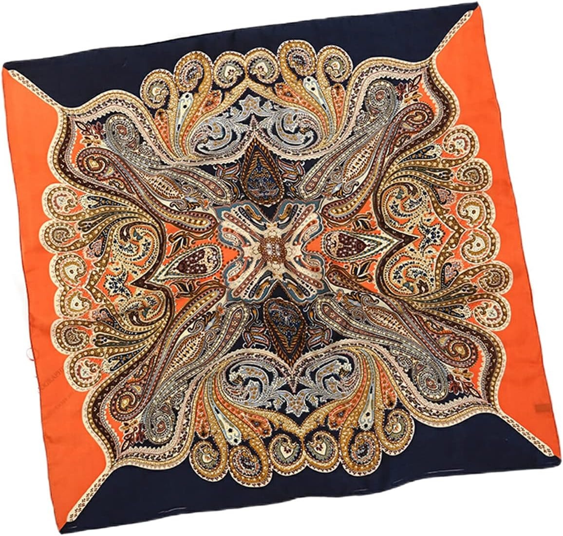 image:imageFAIRYGATE Damen Seidentuch Quadrates Bedrucktes Halstuch Satin Seidenschal Kopftuch 70x70cmFdgh94006