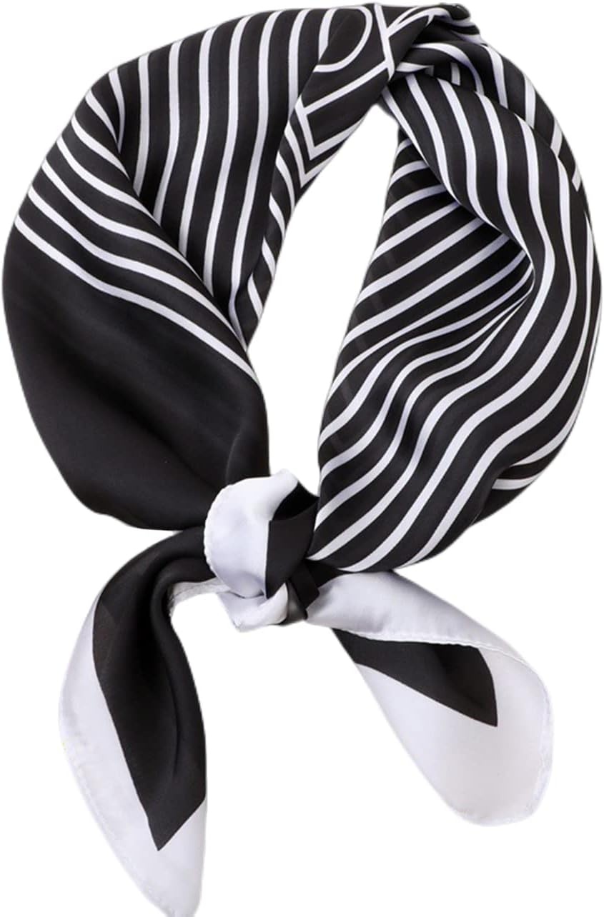 image:imageFAIRYGATE Damen Seidentuch Quadrates Bedrucktes Halstuch Satin Seidenschal Kopftuch 70x70cmFdwxa2215