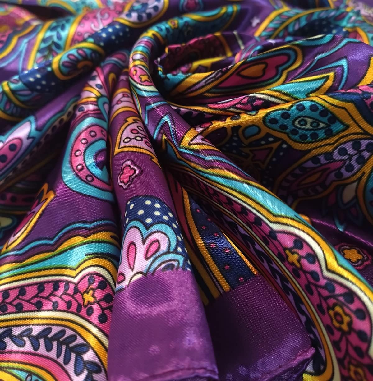 image:imageFAIRYGATE Damenschal Schal Tuch Blume Bandana Halstuch Kopftuch Schals 90 x 90 cm Bunte74008