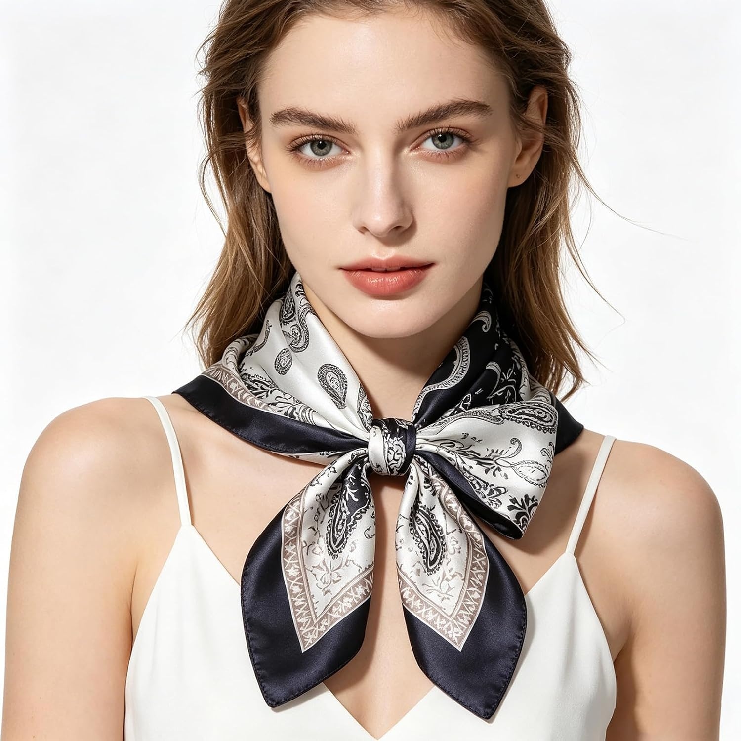 image:imageFAIRYGATE Damenschal Schal Tuch Blume Bandana Halstuch Kopftuch Schals 90 x 90 cm Bunte74013