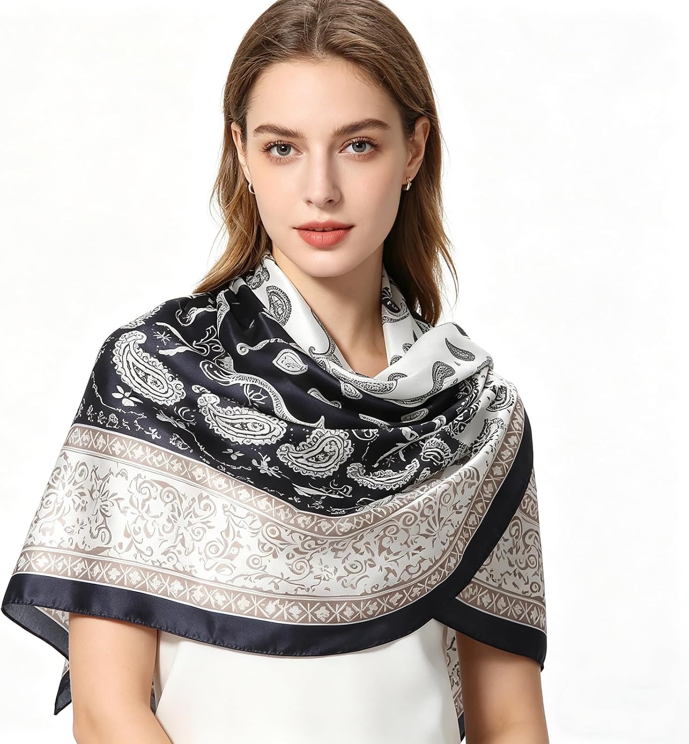 image:imageFAIRYGATE Damenschal Schal Tuch Blume Bandana Halstuch Kopftuch Schals 90 x 90 cm Bunte74013