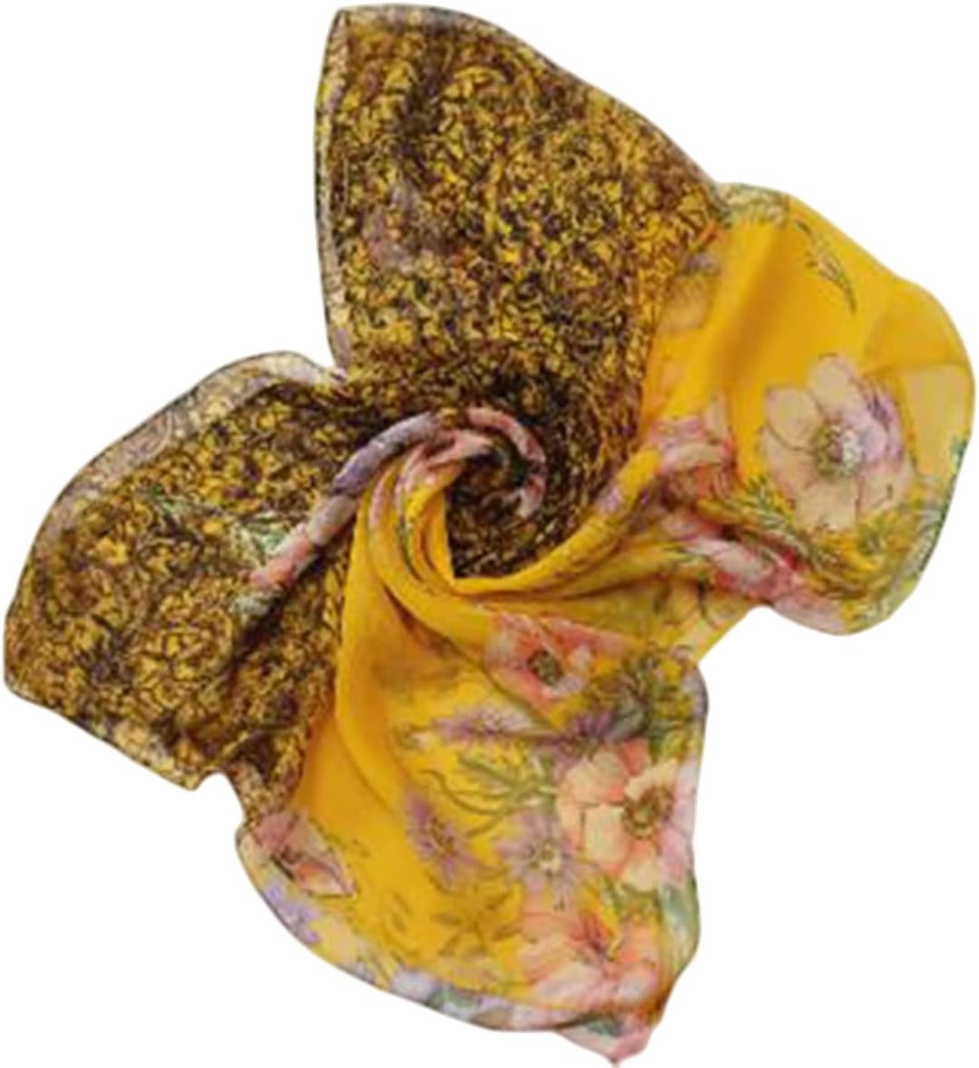 image:imageFAIRYGATE Georgette Chiffon Schal Damen Lange Schals Blume Muster Soft Wrap Simulation Seidenschal fr Frhling Sommer Herbst Winter38013