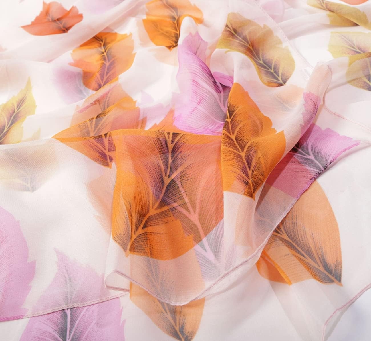image:imageFAIRYGATE Georgette Chiffon Schal Damen Lange Schals Blume Muster Soft Wrap Simulation Seidenschal fr Frhling Sommer Herbst Winter38021