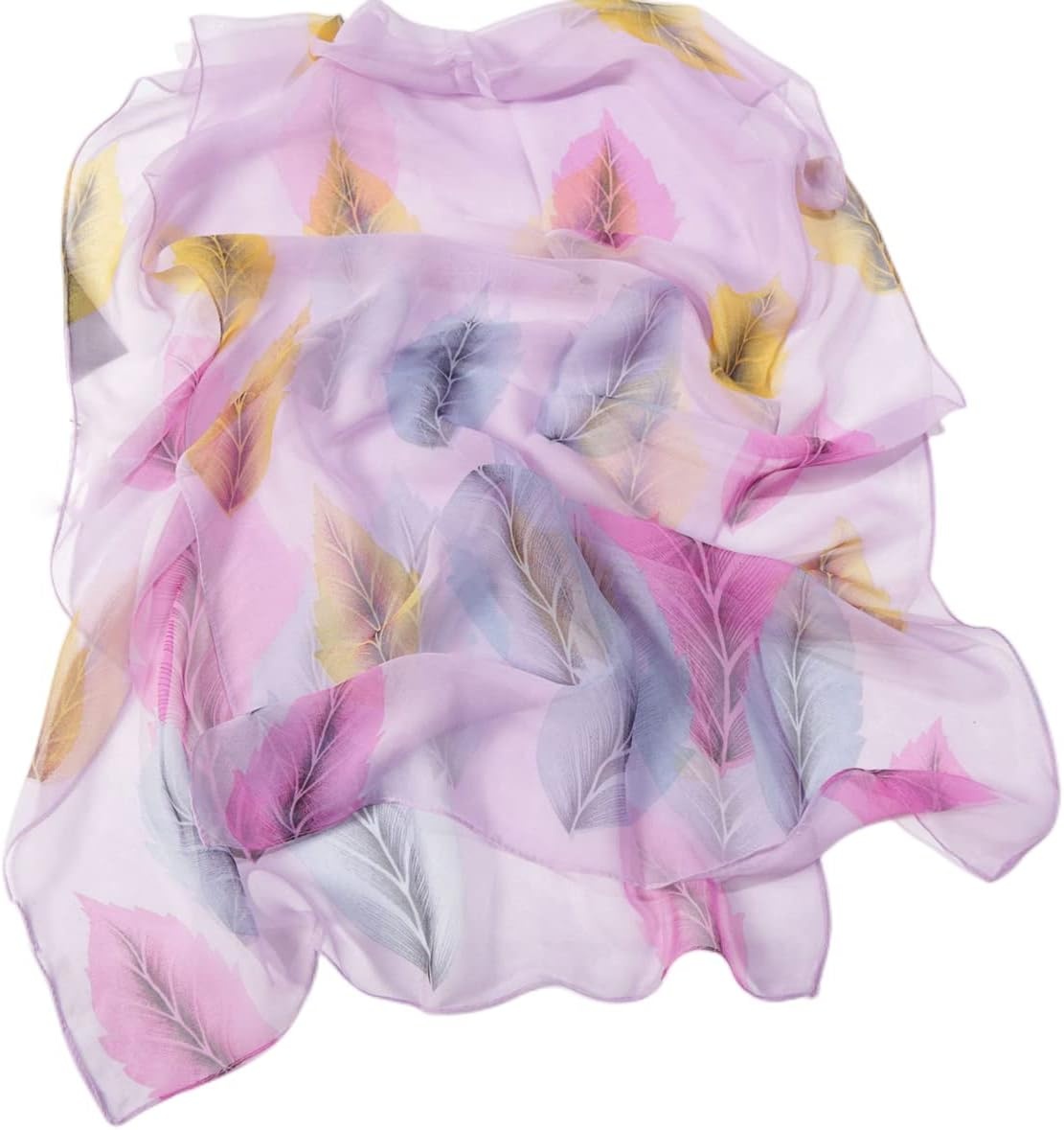 image:imageFAIRYGATE Georgette Chiffon Schal Damen Lange Schals Blume Muster Soft Wrap Simulation Seidenschal fr Frhling Sommer Herbst Winter38022