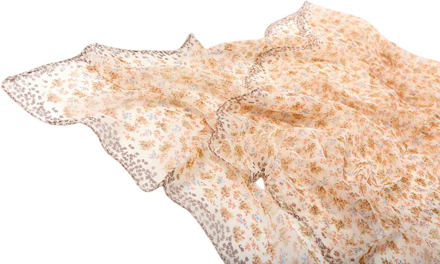 image:imageFAIRYGATE Georgette Chiffon Schal Damen Lange Schals Blume Muster Soft Wrap Simulation Seidenschal fr Frhling Sommer Herbst WinterFdkr62006