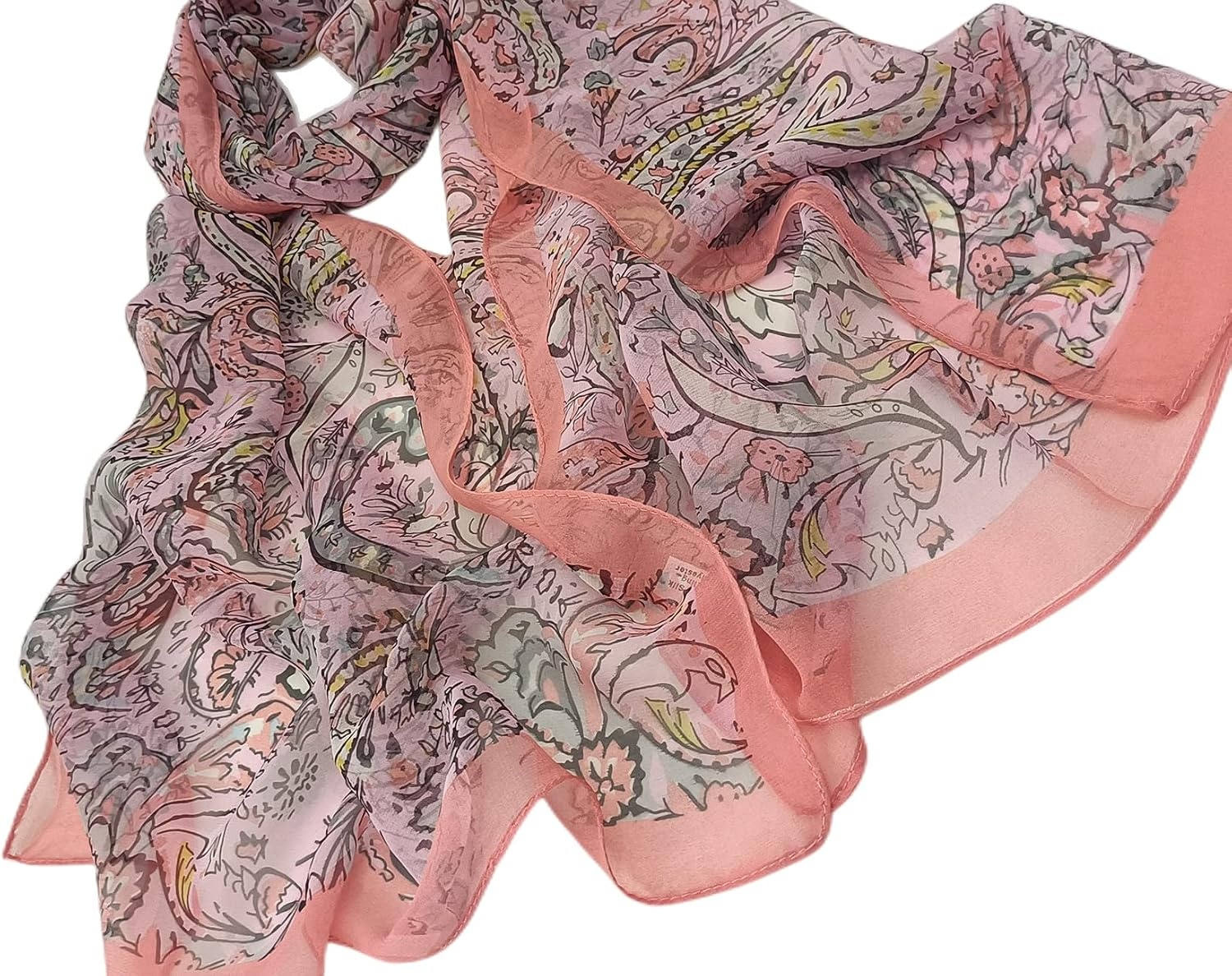 image:imageFAIRYGATE Georgette Chiffon Schal Damen Lange Schals Blume Muster Soft Wrap Simulation Seidenschal fr Frhling Sommer Herbst WinterFdkr62020
