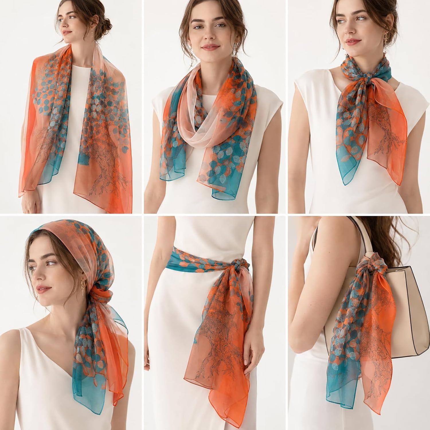 image:imageFAIRYGATE Schal Damen Halstcher Tuch Kopftuch Halstuch Schals Tcher Stola Weiches und Bequemes Georgette Material Vielseitig und Multifunktional B72Db7228