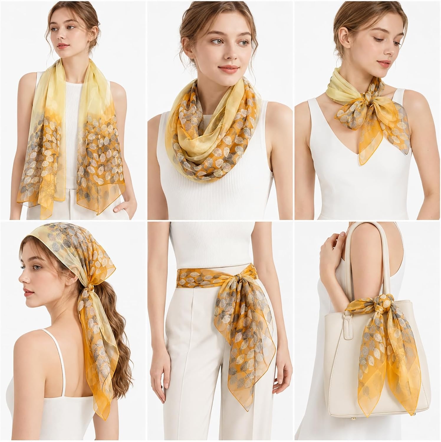 image:imageFAIRYGATE Schal Damen Halstcher Tuch Kopftuch Halstuch Schals Tcher Stola Weiches und Bequemes Georgette Material Vielseitig und Multifunktional B72Db7226