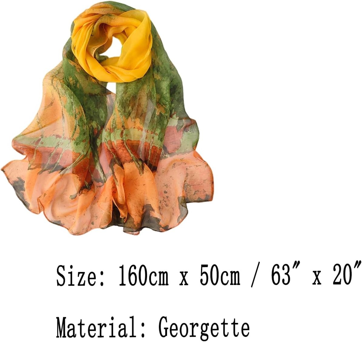image:imageFAIRYGATE Schal Damen Halstcher Tuch Kopftuch Halstuch Schals Tcher Stola Weiches und Bequemes Georgette Material Vielseitig und Multifunktional B72Db7218