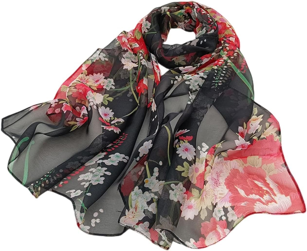 image:imageFAIRYGATE Schal Damen Halstcher Tuch Kopftuch Halstuch Schals Tcher Stola Weiches und Bequemes Georgette Material Vielseitig und Multifunktional B72Fdkra4705