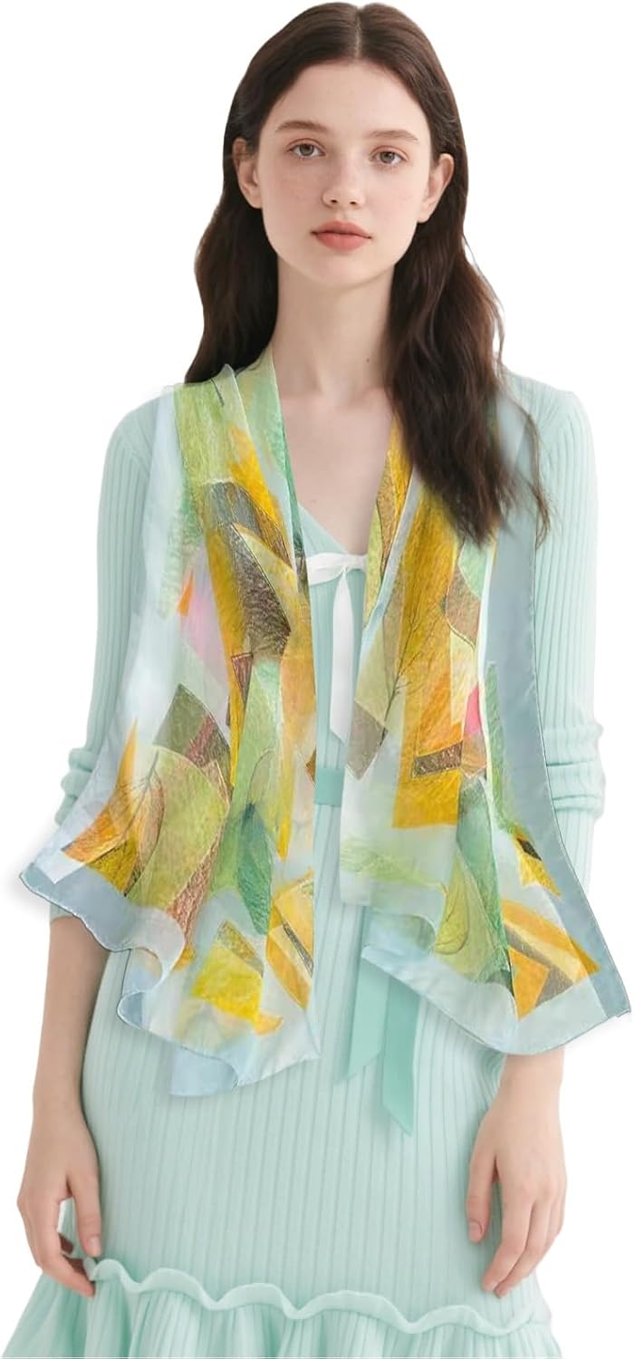 image:imageFAIRYGATE Schal Damen Halstcher Tuch Kopftuch Halstuch Schals Tcher Stola Weiches und Bequemes Georgette Material Vielseitig und Multifunktional B72Fdkra4721