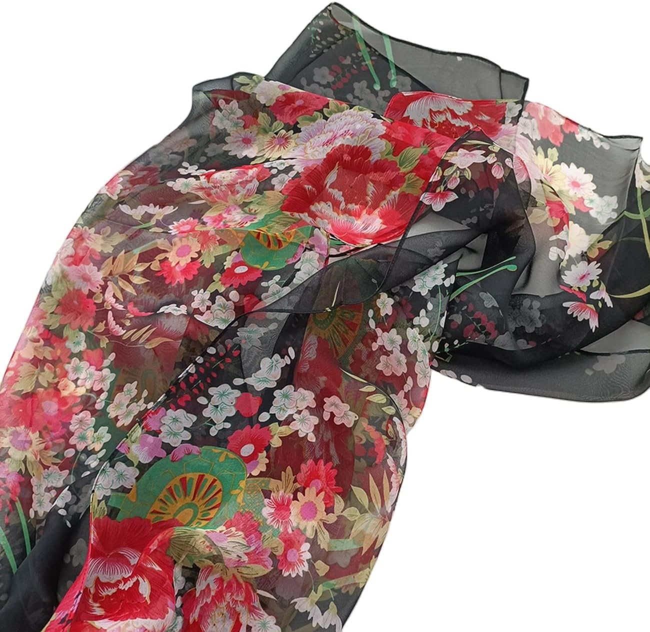 image:imageFAIRYGATE Schal Damen Halstcher Tuch Kopftuch Halstuch Schals Tcher Stola Weiches und Bequemes Georgette Material Vielseitig und Multifunktional B72Fdkra4705