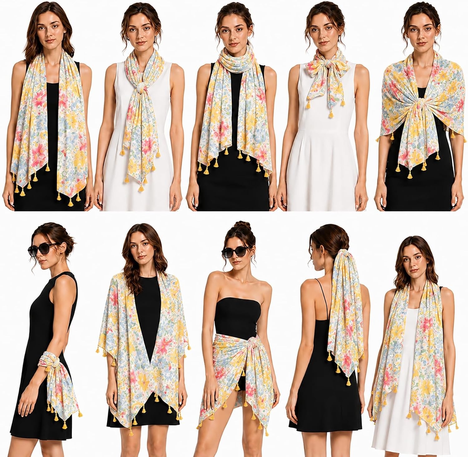image:imageFAIRYGATE Schal Damen Mode Oversize Deckenschal mit Fransen XXL Schals amp Tcher fr FrauenFDYT9043