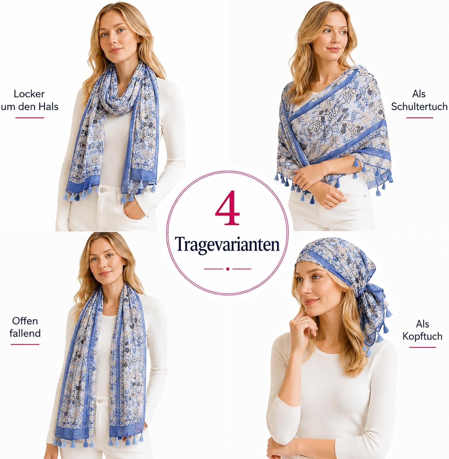 image:imageFAIRYGATE Schal Damen Mode Oversize Deckenschal mit Fransen XXL Schals amp Tcher fr FrauenFdyt02011