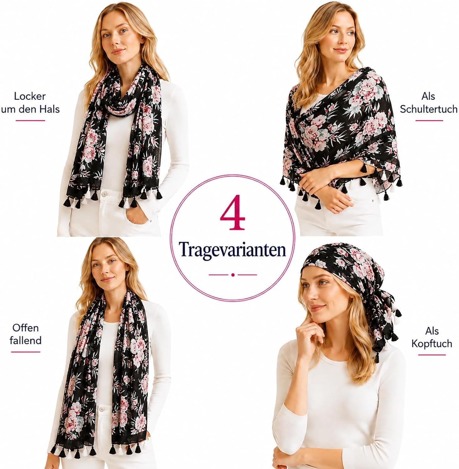 image:imageFAIRYGATE Schal Damen Mode Oversize Deckenschal mit Fransen XXL Schals amp Tcher fr FrauenFdyt52016