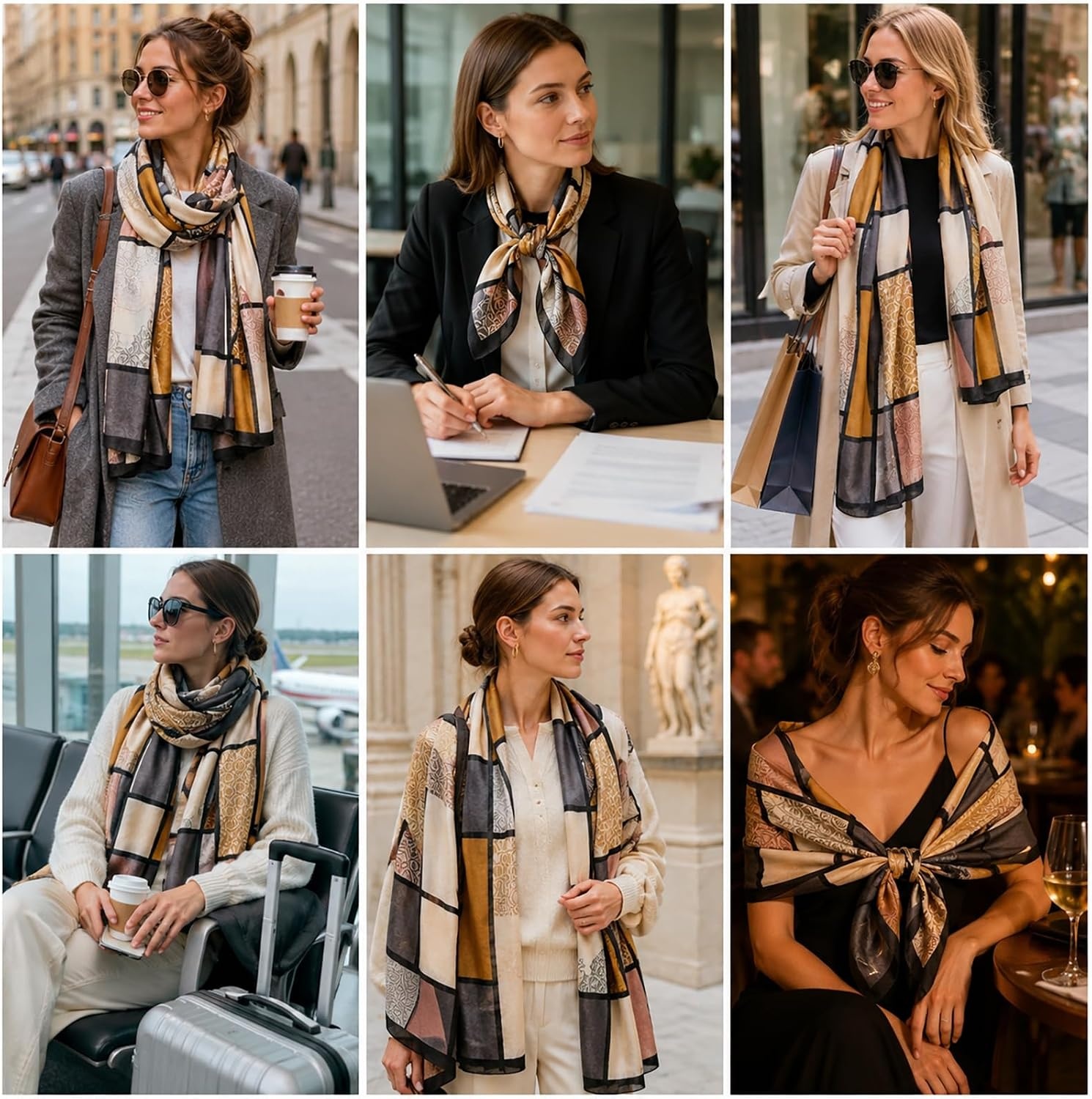 image:imageFAIRYGATE Schal Damen Mode Oversize Deckenschal mit Fransen XXL Schals amp Tcher fr FrauenFdyt80011