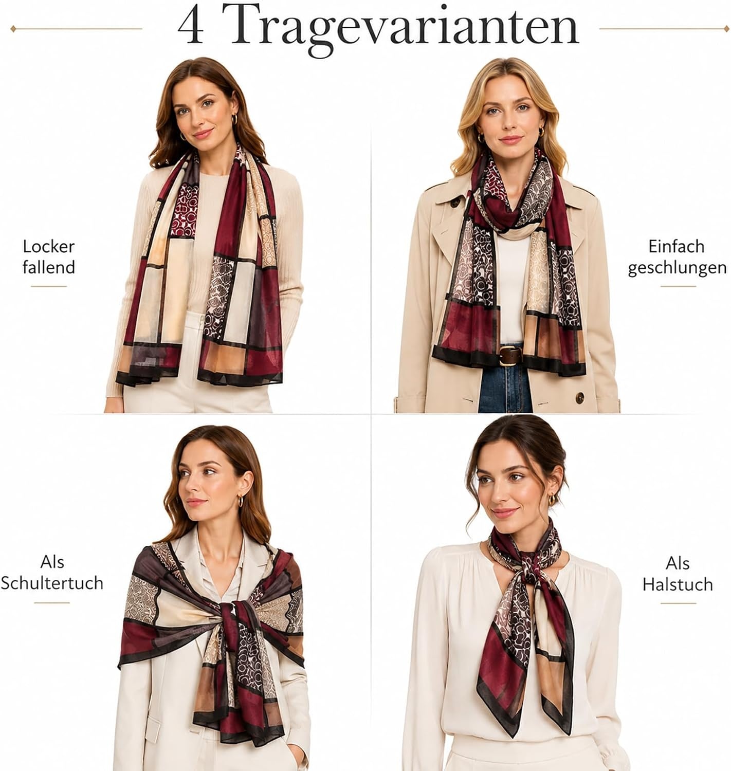 image:imageFAIRYGATE Schal Damen Mode Oversize Deckenschal mit Fransen XXL Schals amp Tcher fr FrauenFdyt80012