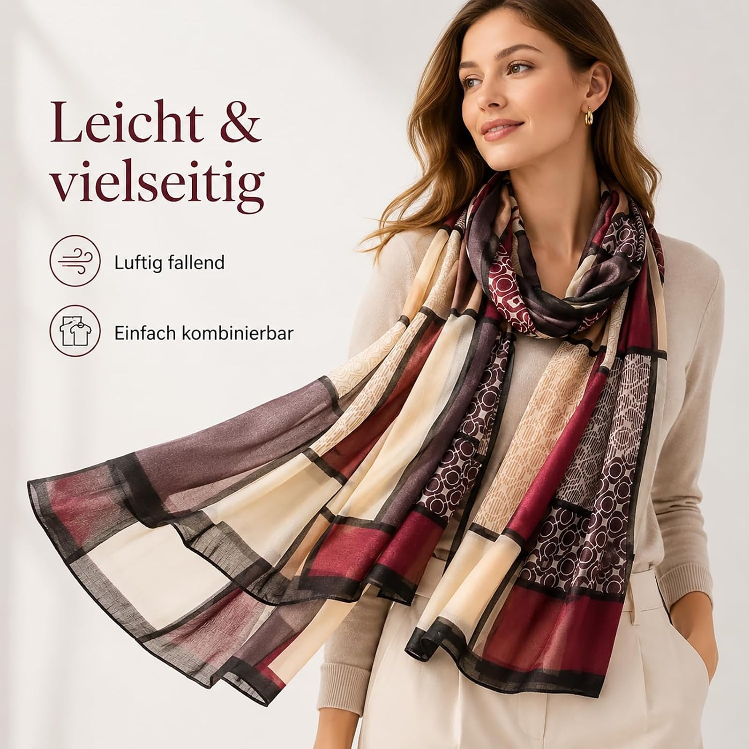 image:imageFAIRYGATE Schal Damen Mode Oversize Deckenschal mit Fransen XXL Schals amp Tcher fr FrauenFdyt80012