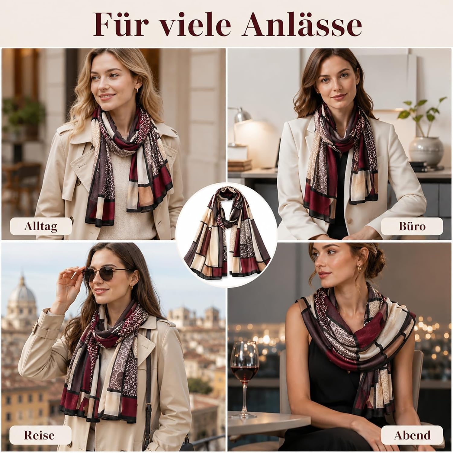 image:imageFAIRYGATE Schal Damen Mode Oversize Deckenschal mit Fransen XXL Schals amp Tcher fr FrauenFdyt80012