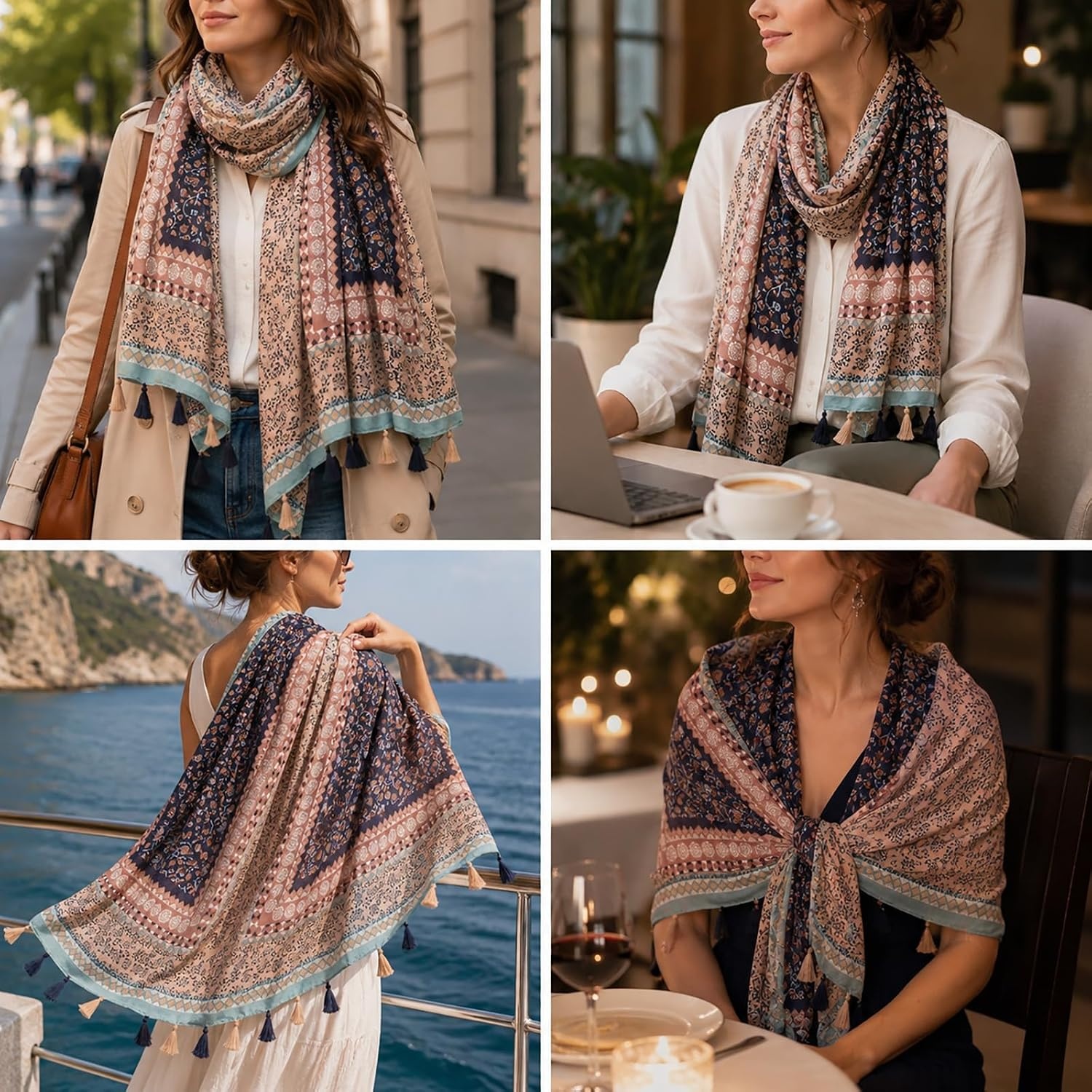 image:imageFAIRYGATE Schal Damen Schals und Wraps fr Abendkleider Frauen Soft Brautjungfer Hochzeit Shawl Party Stole 0004Mehrfarbig