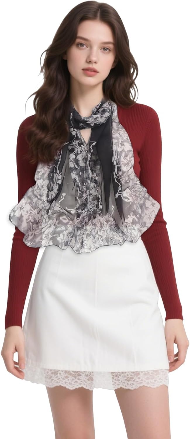 image:imageFAIRYGATE Schals amp Tcher fr Damen Modischer Damen Schal Stola Halstuch Tuch aus Chiffon fr Frhling Sommer Ganzjhrig51018