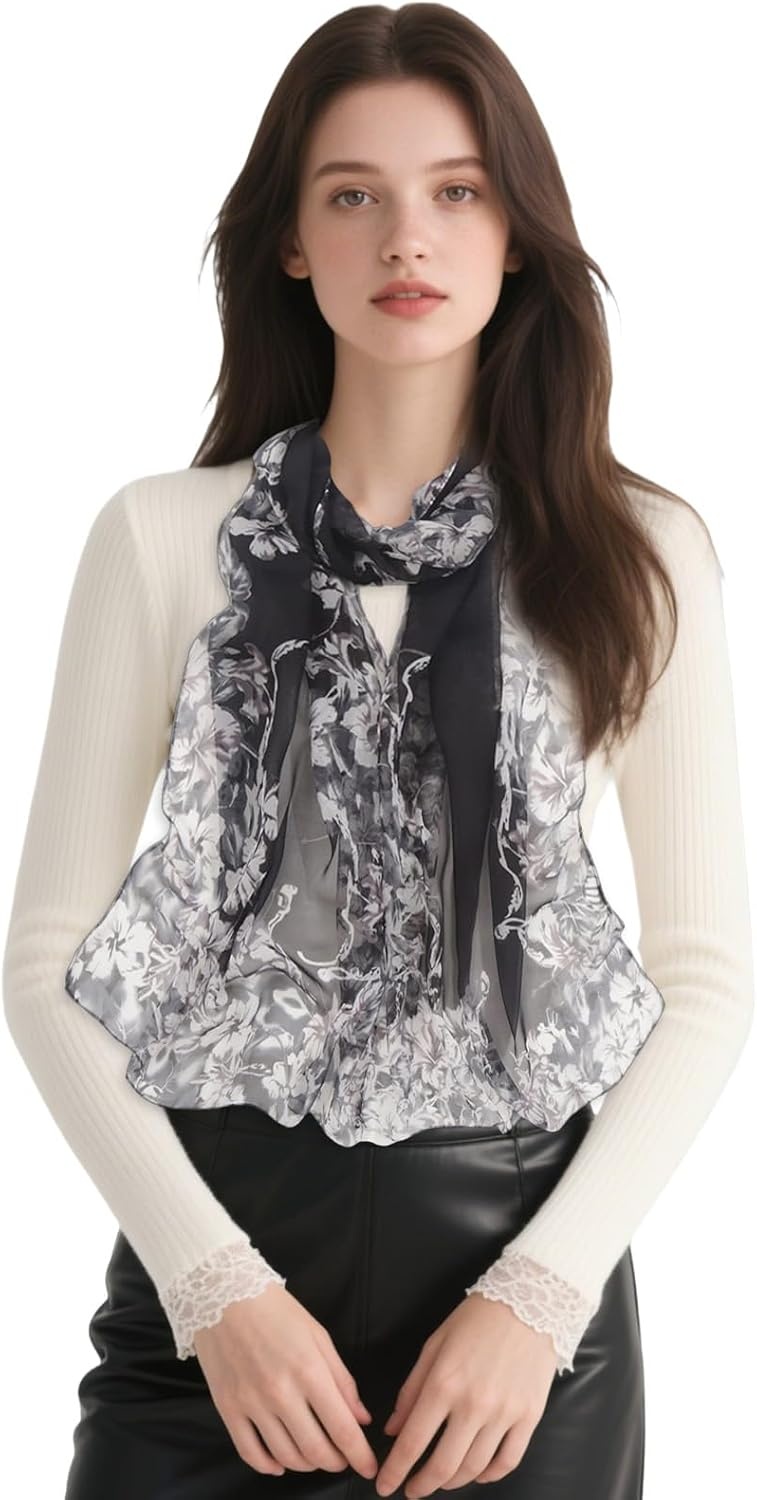 image:imageFAIRYGATE Schals amp Tcher fr Damen Modischer Damen Schal Stola Halstuch Tuch aus Chiffon fr Frhling Sommer Ganzjhrig51018