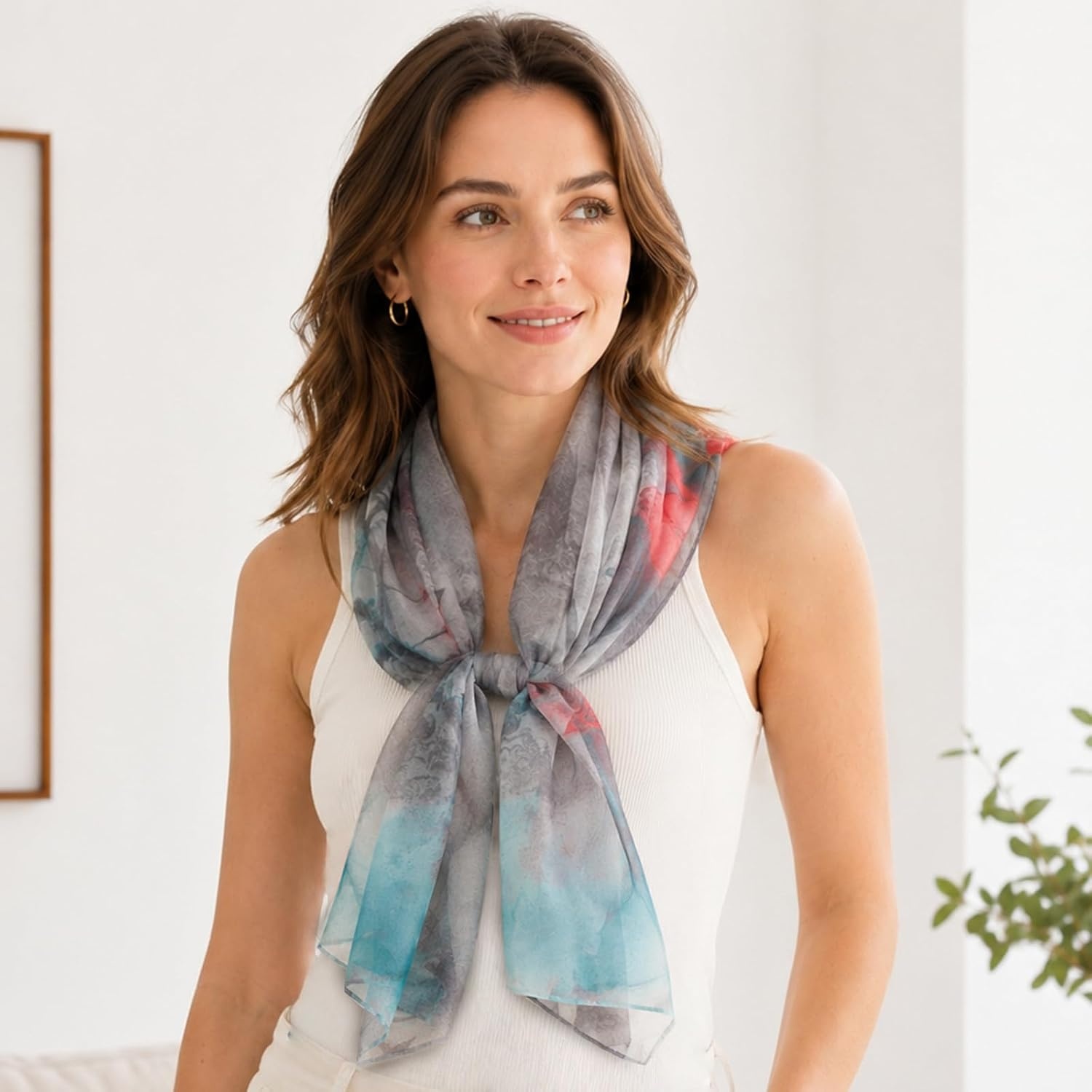 image:imageFAIRYGATE Schals amp Tcher fr Damen Modischer Damen Schal Stola Halstuch Tuch aus Chiffon fr Frhling Sommer GanzjhrigFDKRA5230