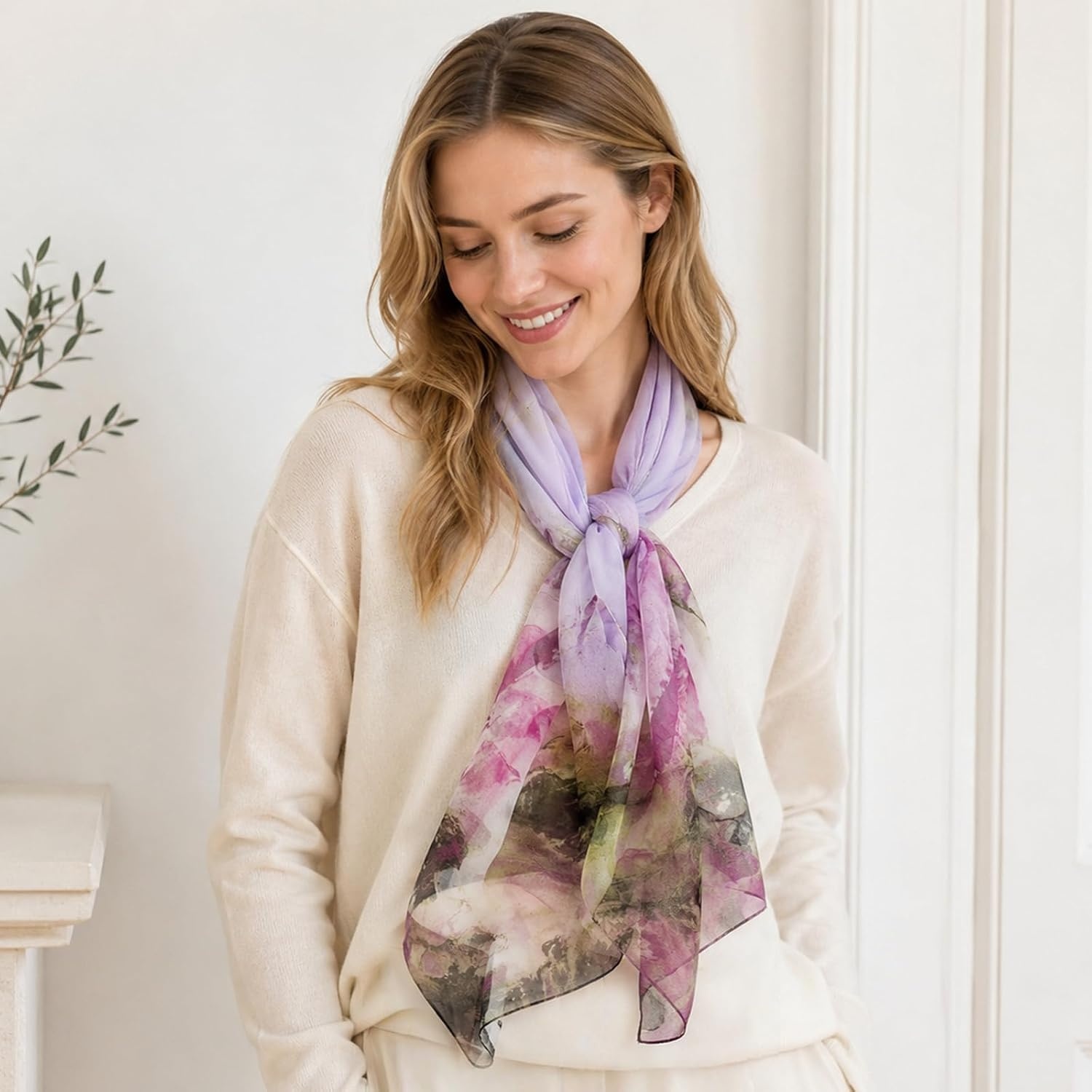 image:imageFAIRYGATE Schals amp Tcher fr Damen Modischer Damen Schal Stola Halstuch Tuch aus Chiffon fr Frhling Sommer GanzjhrigFDKRA5237